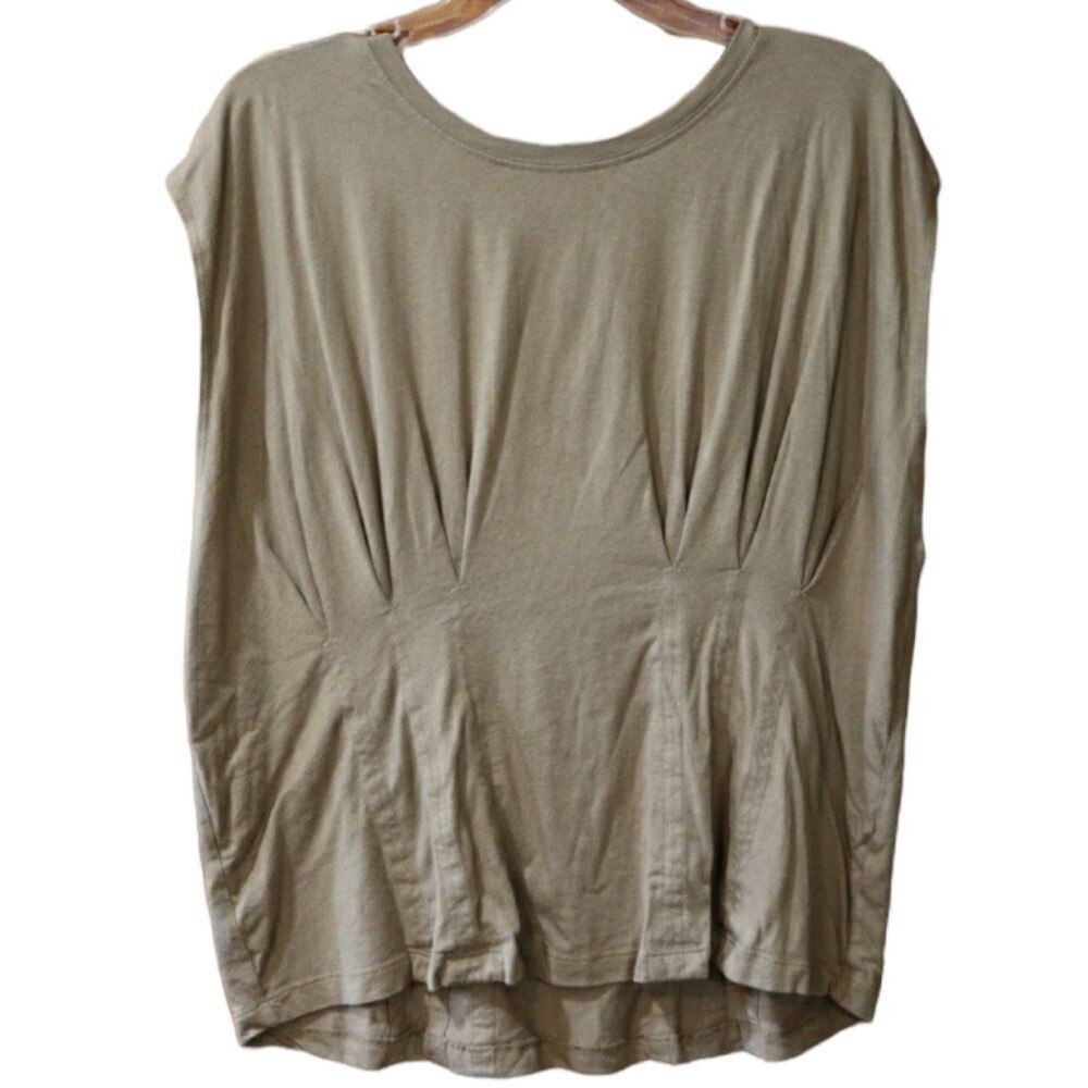 Good American Brown Sleeveless Pleated Top 5